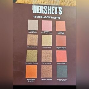 NIB Hershey's Chocolate Themed Eye Shadow Palette 12 Colors Mirror Make-Up Set